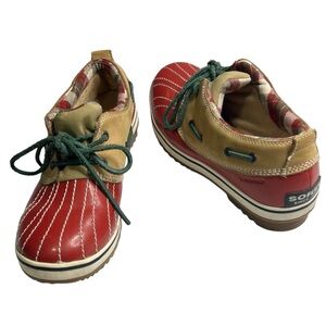 Sorel Tivoli Low Waterproof Boot 10 Red Tan  Duck Boots Rain Snow Cabincore